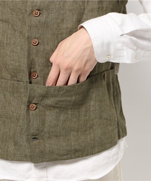 OUTLET（アウトレット）の「【BLOOM&BRANCH】FRANKLPLAINVEST（ベスト・メンズ・カーキ・MEDIUM）」の9枚目の写真