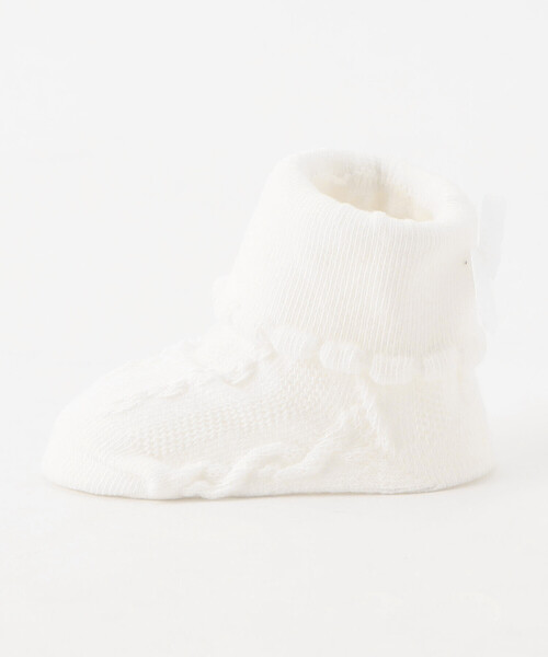 COMME CA ISM（コムサイズム）の「羽モチーフ　カップ入り　折り返しソックス(9-12cm)（ソックス/靴下・キッズ・ホワイト/ピンク・9-12cm）」の4枚目の写真