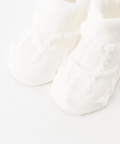 COMME CA ISM（コムサイズム）の「羽モチーフ　カップ入り　折り返しソックス(9-12cm)（ソックス/靴下・キッズ・ホワイト/ピンク・9-12cm）」の7枚目の写真