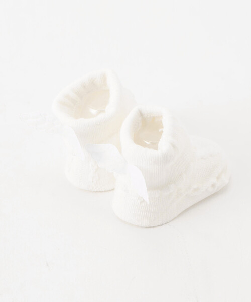 COMME CA ISM（コムサイズム）の「羽モチーフ　カップ入り　折り返しソックス(9-12cm)（ソックス/靴下・キッズ・ホワイト/ピンク・9-12cm）」の8枚目の写真