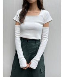 ENVYM | ＥロゴスリーブカットＴＯＰＳ(Tシャツ/カットソー)
