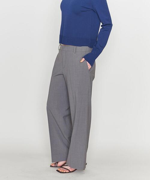 ASTRAET(アストラット)の「<ASTRAET>PE/W トロピカル ストレートパンツ(スラックス・レディース・ダークグレー・1/0)」の4枚目の写真