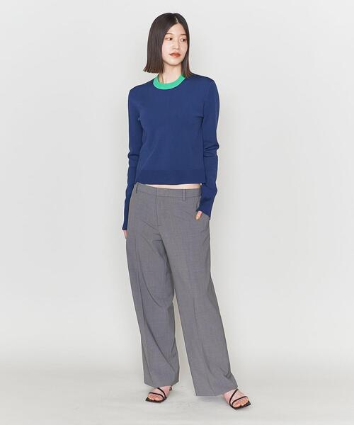 ASTRAET(アストラット)の「<ASTRAET>PE/W トロピカル ストレートパンツ(スラックス・レディース・ダークグレー・1/0)」の2枚目の写真
