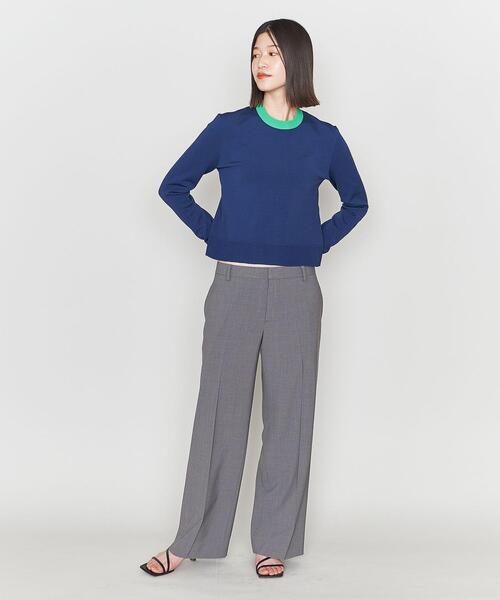 ASTRAET(アストラット)の「<ASTRAET>PE/W トロピカル ストレートパンツ(スラックス・レディース・ダークグレー・1/0)」の12枚目の写真