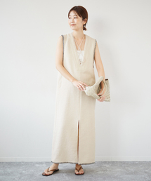 GIOLICA ステッチ V/N ワンピース