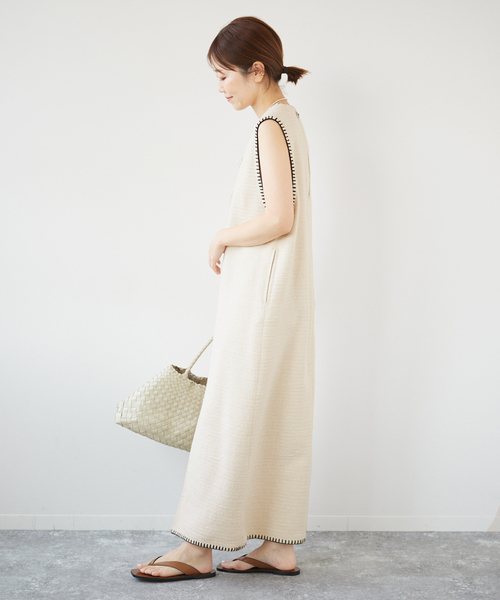 plage（プラージュ）の「GIOLICA ステッチ V/N ワンピース（ワンピース・レディース・アイボリー・FREE）」の5枚目の写真