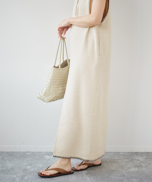 plage（プラージュ）の「GIOLICA ステッチ V/N ワンピース（ワンピース・レディース・アイボリー・FREE）」の8枚目の写真