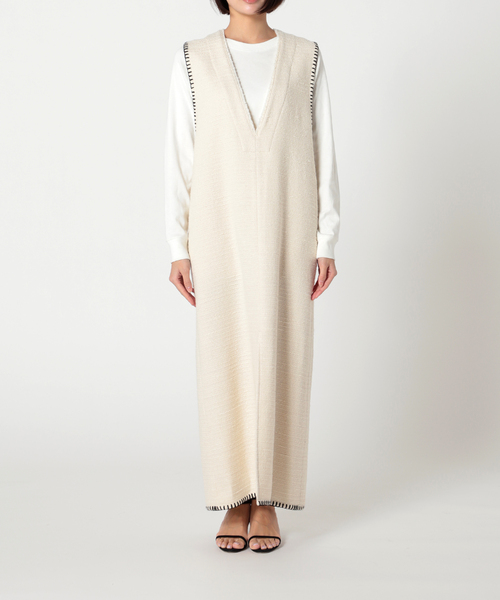 plage（プラージュ）の「GIOLICA ステッチ V/N ワンピース（ワンピース・レディース・アイボリー・FREE）」の6枚目の写真