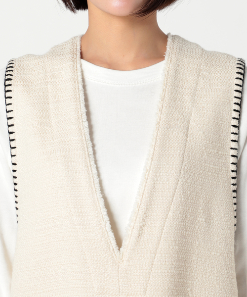 plage（プラージュ）の「GIOLICA ステッチ V/N ワンピース（ワンピース・レディース・アイボリー・FREE）」の16枚目の写真