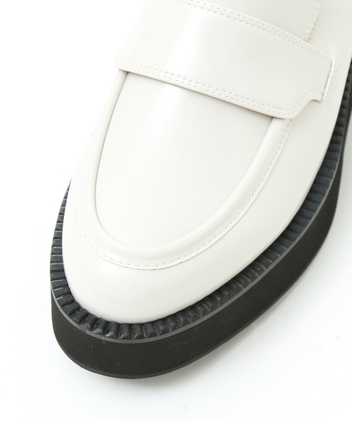 PICHE ABAHOUSE（ピシェ アバハウス）の「【生活防水】厚底ローファー（レインシューズ・レディース・ブラック/アイボリー/ボルドー・38/39/36/37/35）」の13枚目の写真