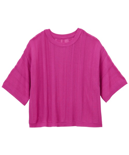 GeeRA(ジーラ)の「ジャカードストライプシアーニット(ニット/セーター・レディース・ピンク/ベージュ/ブラック・LARGE/MEDIUM)」の10枚目の写真