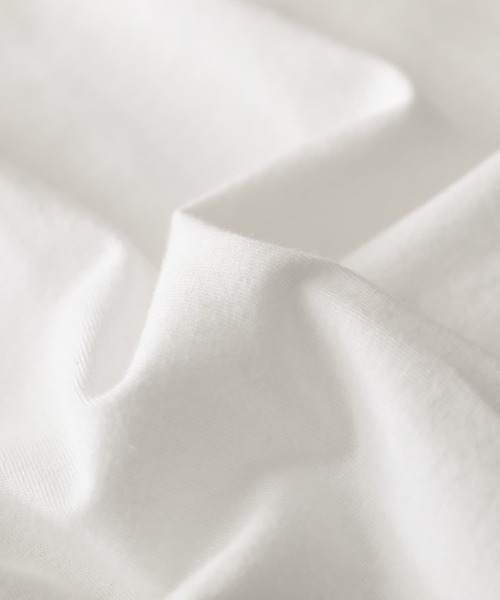 kOhAKU（コハク）の「『異素材アシメメッシュカットソー』（Tシャツ/カットソー・レディース・ブラック/オフホワイト・FREE）」の3枚目の写真