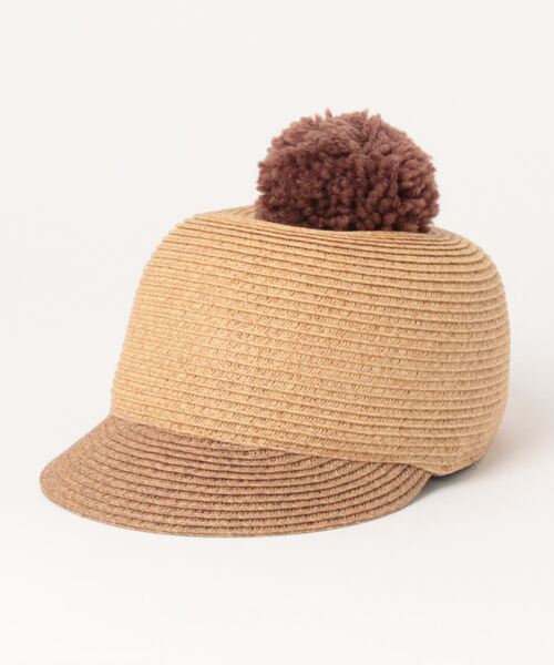 LITTLE GRIN BUDDY（リトル グリンバディ）の「【 Little Grin Buddy/リトルグリンバディ】【ベビー】ポンポン キャップ/お団子キャップ/ボンボン キャップ/2tone Pon Cap（キャップ・キッズ・ベージュ/ライトベージュ・50cm）」の6枚目の写真