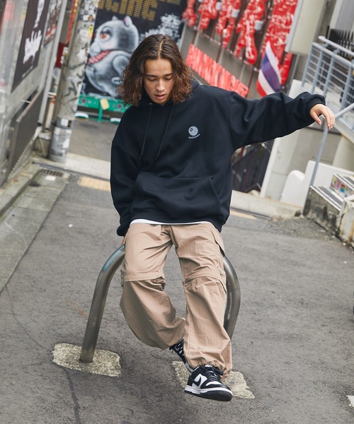 MSG（エムエスジー）の「ナイロン2wayワイドカーゴパンツ　サイドライン（カーゴパンツ・メンズ・オフホワイト/ベージュ/ライム/ブラック/ブラック系・L/M/S/XL）」の14枚目の写真