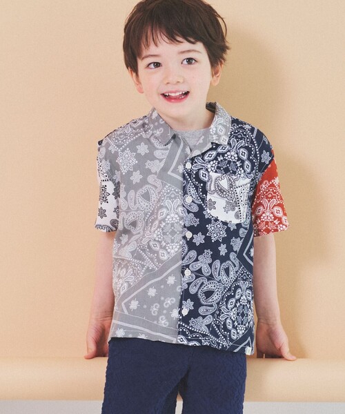 BEAMS mini（ビームスミニ）の「BEAMS mini / レーヨン プリント シャツ 23（90～150cm）（シャツ/ブラウス・キッズ・その他1/その他・100/120/140/150/110/130/90）」の2枚目の写真