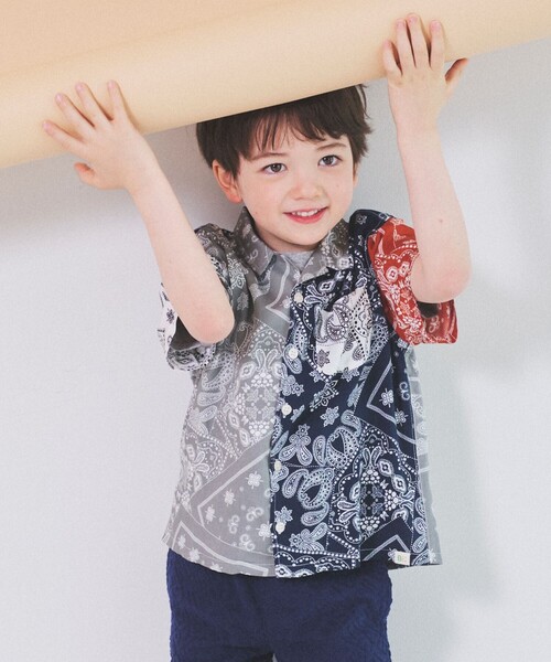 BEAMS mini（ビームスミニ）の「BEAMS mini / レーヨン プリント シャツ 23（90～150cm）（シャツ/ブラウス・キッズ・その他1/その他・100/120/140/150/110/130/90）」の4枚目の写真