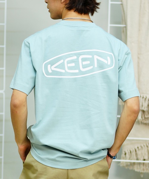 KEEN(キーン)の「KEEN/キーン 半袖Tee ボックスシルエット バックプリント 1028274/1028275/1028277/1029313(Tシャツ/カットソー・メンズ・ベージュ/ホワイト/ブラック/ライトブルー・M/L/XL/S)」の4枚目の写真
