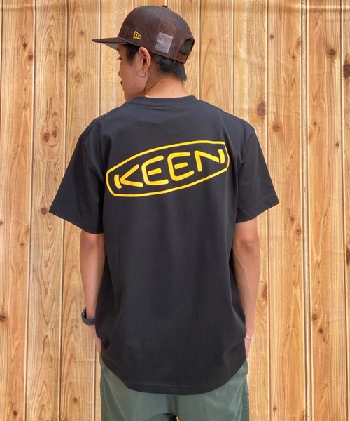 KEEN(キーン)の「KEEN/キーン 半袖Tee ボックスシルエット バックプリント 1028274/1028275/1028277/1029313(Tシャツ/カットソー・メンズ・ベージュ/ホワイト/ブラック/ライトブルー・M/L/XL/S)」の1枚目の写真
