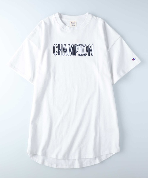 セール】【Champion】刺繍チュニック（Tシャツ/カットソー