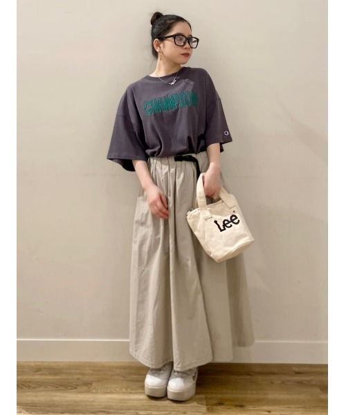 Champion(チャンピオン)の「【Champion】刺繍チュニック(Tシャツ/カットソー・レディース・ホワイト/グリーン/ダークグレー・M/L)」の12枚目の写真