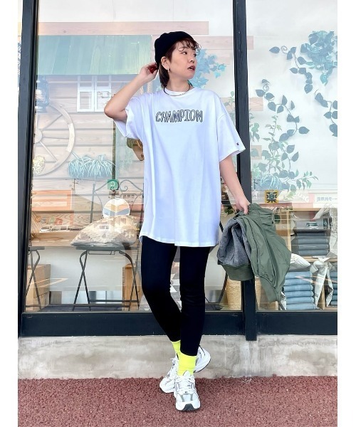 セール】【Champion】刺繍チュニック（Tシャツ/カットソー
