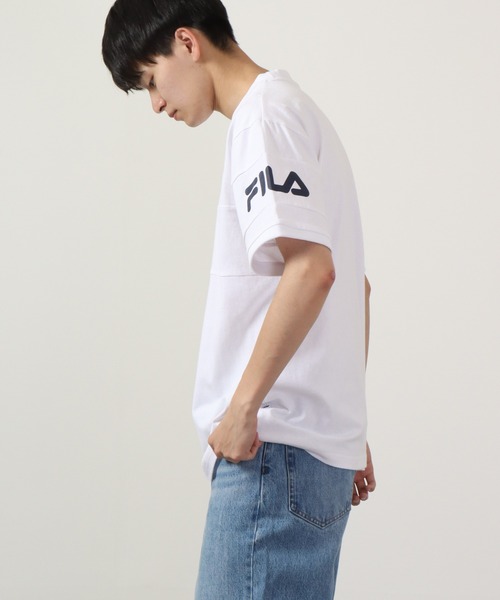 FILA HERITAGE（フィラヘリテージ）の「FILA プリント半袖Tシャツ（Tシャツ/カットソー・メンズ・ネイビー/ホワイト・L/M/XL）」の3枚目の写真
