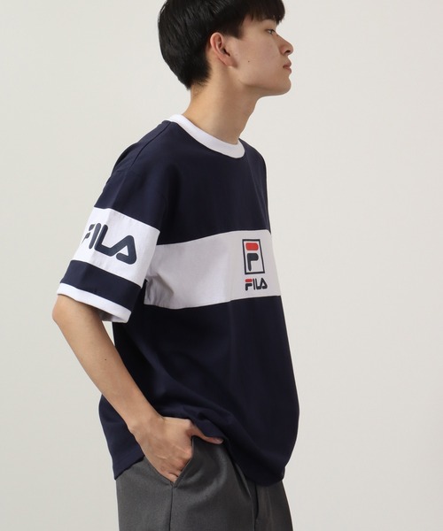 FILA HERITAGE（フィラヘリテージ）の「FILA プリント半袖Tシャツ（Tシャツ/カットソー・メンズ・ネイビー/ホワイト・L/M/XL）」の6枚目の写真