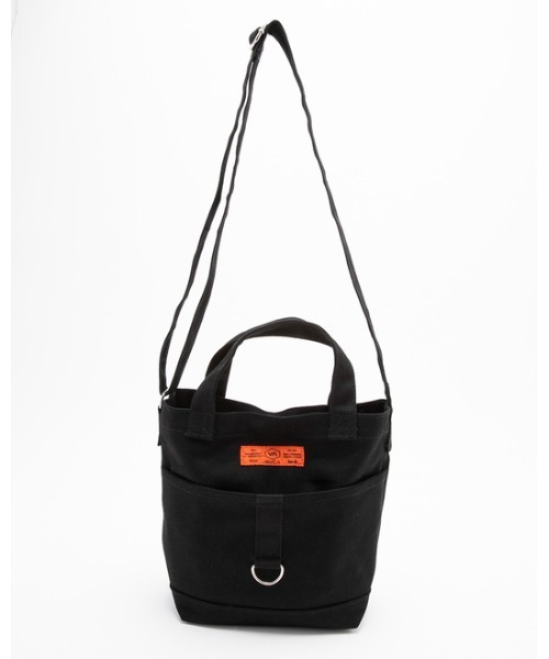 RVCA（ルーカ）の「RVCA メンズ  CHAINMAIL SMALL CANVAS BAG バッグ【2023年春夏モデル】/ルーカキャンバススモールトート（トートバッグ・メンズ・ブラック/ホワイト・FREE）」の4枚目の写真