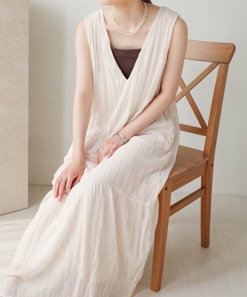 Bab（バブ）の「【低身長向けサイズあり】シワプリーツジャンパーワンピース（ジャンパースカート・レディース・アイボリー/モカ/ライトグレー/ブラック・S/M）」の15枚目の写真