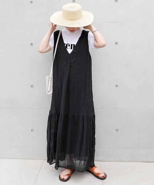 Bab（バブ）の「【低身長向けサイズあり】シワプリーツジャンパーワンピース（ジャンパースカート・レディース・アイボリー/モカ/ライトグレー/ブラック・S/M）」の14枚目の写真