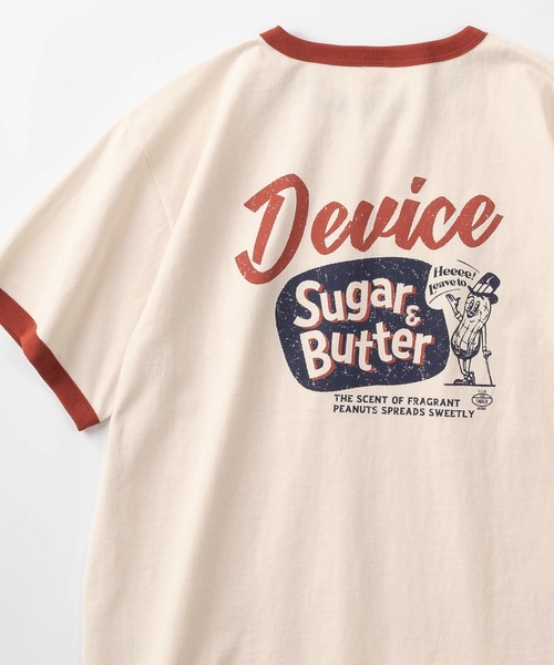 POWER TO THE PEOPLE（パワートゥーザピープル）の「【POWER TO THE PEOPLE/パワー トゥザ ピープル】ビッグシルエット ワンポイントロゴ＆バックデザイン ヘビーウェイト半袖Tシャツ/【リンガー/ラグラン】（Tシャツ/カットソー・メンズ・ホワイト×グレー/イエロー×グレー/ミント/ホワイト×ネイビー/ホワイト系その他/ホワイト×レッド・L/M）」の2枚目の写真