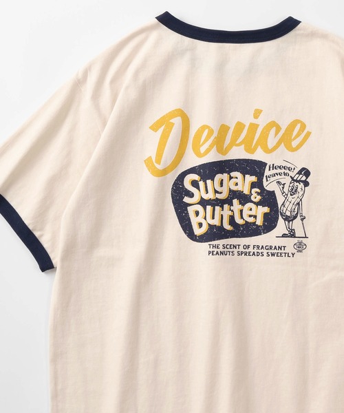 POWER TO THE PEOPLE（パワートゥーザピープル）の「【POWER TO THE PEOPLE/パワー トゥザ ピープル】ビッグシルエット ワンポイントロゴ＆バックデザイン ヘビーウェイト半袖Tシャツ/【リンガー/ラグラン】（Tシャツ/カットソー・メンズ・ホワイト×グレー/イエロー×グレー/ミント/ホワイト×ネイビー/ホワイト系その他/ホワイト×レッド・L/M）」の5枚目の写真