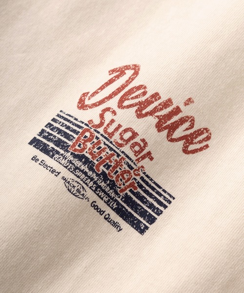 POWER TO THE PEOPLE（パワートゥーザピープル）の「【POWER TO THE PEOPLE/パワー トゥザ ピープル】ビッグシルエット ワンポイントロゴ＆バックデザイン ヘビーウェイト半袖Tシャツ/【リンガー/ラグラン】（Tシャツ/カットソー・メンズ・ホワイト×グレー/イエロー×グレー/ミント/ホワイト×ネイビー/ホワイト系その他/ホワイト×レッド・L/M）」の10枚目の写真