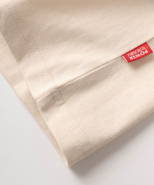 POWER TO THE PEOPLE（パワートゥーザピープル）の「【POWER TO THE PEOPLE/パワー トゥザ ピープル】ビッグシルエット ワンポイントロゴ＆バックデザイン ヘビーウェイト半袖Tシャツ/【リンガー/ラグラン】（Tシャツ/カットソー・メンズ・ホワイト×グレー/イエロー×グレー/ミント/ホワイト×ネイビー/ホワイト系その他/ホワイト×レッド・L/M）」の12枚目の写真