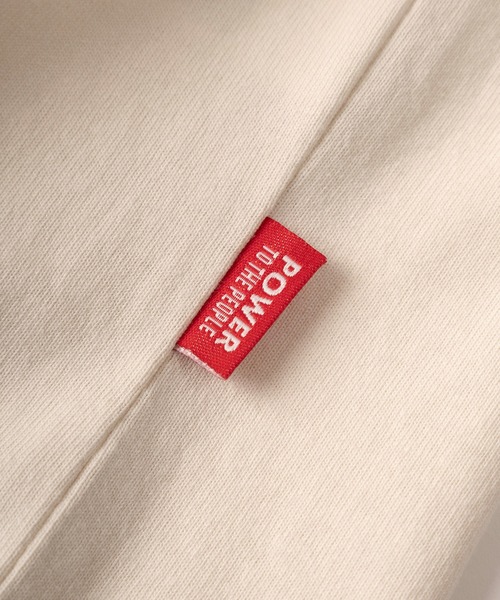 POWER TO THE PEOPLE（パワートゥーザピープル）の「【POWER TO THE PEOPLE/パワー トゥザ ピープル】ビッグシルエット ワンポイントロゴ＆バックデザイン ヘビーウェイト半袖Tシャツ/【リンガー/ラグラン】（Tシャツ/カットソー・メンズ・ホワイト×グレー/イエロー×グレー/ミント/ホワイト×ネイビー/ホワイト系その他/ホワイト×レッド・L/M）」の13枚目の写真