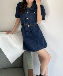 Silly（シリー）の「【韓国ファッション春コーデに♪】レトロデニムワンピース（ワンピース）」