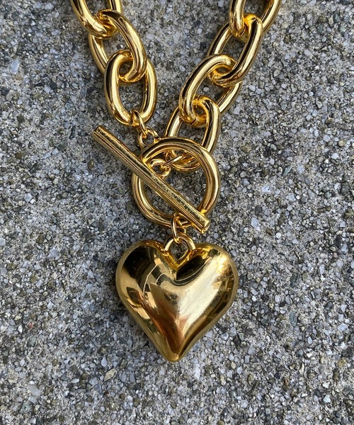 DouDou（ドゥドゥ）の「プックリハートチェーンネックレス（ネックレス・レディース・シルバー/ゴールド・FREE）」の6枚目の写真