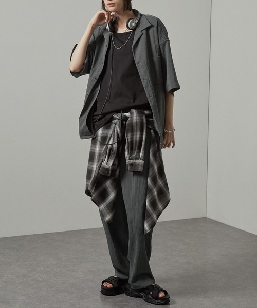 Leh ビッグシルエット スモックシャツ LEH-772 コットン 日本製 19e27 Leh レー BIG SILHOUETTE SMOCK SHIRTS ビッグシルエット