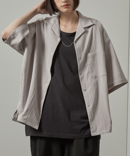 セットアップ 2点セット ビッグシルエットオープンカラー半袖