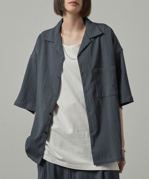 セットアップ 2点セット ビッグシルエットオープンカラー半袖