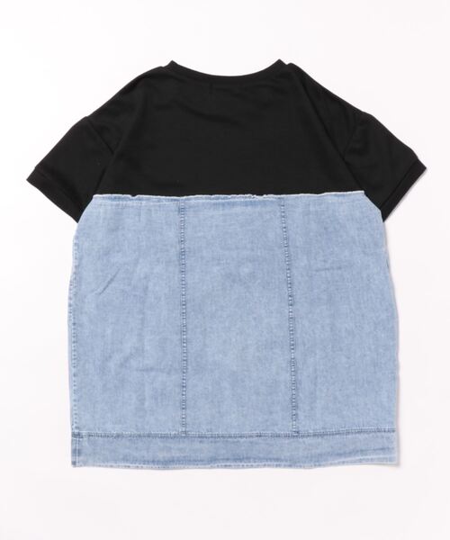 ZIDDY（ジディ）の「ZIDDY/デニムドッキングワンピース(130~160cm)（ワンピース・キッズ・グレー/ブラック・130/140/150/160）」の5枚目の写真