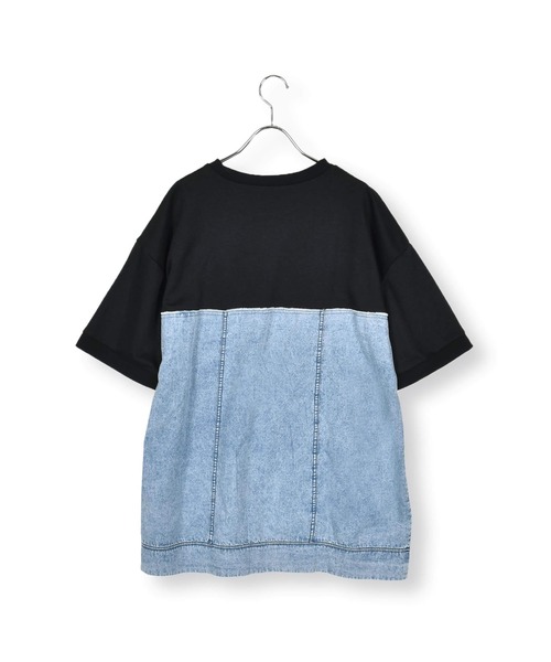 ZIDDY（ジディ）の「ZIDDY/デニムドッキングワンピース(130~160cm)（ワンピース・キッズ・グレー/ブラック・130/140/150/160）」の6枚目の写真