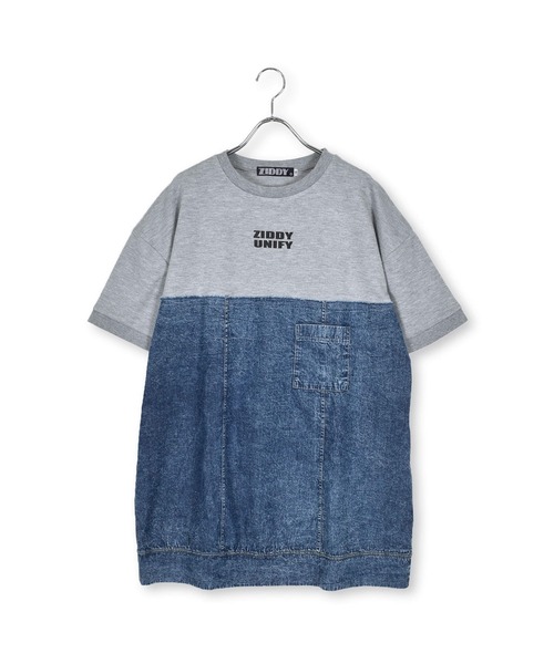 ZIDDY（ジディ）の「ZIDDY/デニムドッキングワンピース(130~160cm)（ワンピース・キッズ・グレー/ブラック・130/140/150/160）」の17枚目の写真