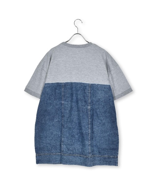 ZIDDY（ジディ）の「ZIDDY/デニムドッキングワンピース(130~160cm)（ワンピース・キッズ・グレー/ブラック・130/140/150/160）」の9枚目の写真