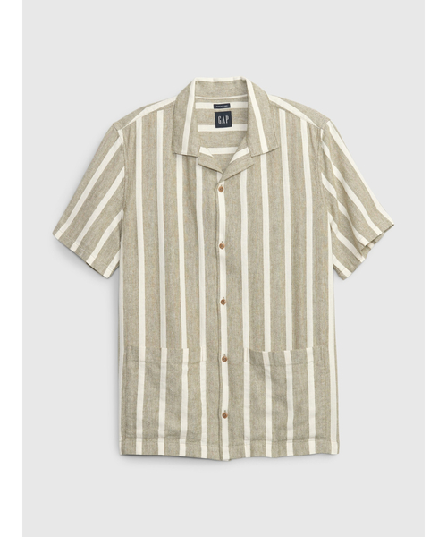 GAP（ギャップ）の「コットンリネン カバナシャツ（シャツ/ブラウス・メンズ・イエロー/カーキ・S/L/M/XL/XS）」の5枚目の写真