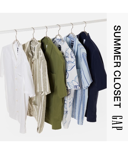 GAP（ギャップ）の「コットンリネン カバナシャツ（シャツ/ブラウス・メンズ・イエロー/カーキ・S/L/M/XL/XS）」の9枚目の写真