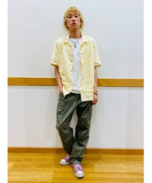 GAP（ギャップ）の「コットンリネン カバナシャツ（シャツ/ブラウス・メンズ・イエロー/カーキ・S/L/M/XL/XS）」の11枚目の写真