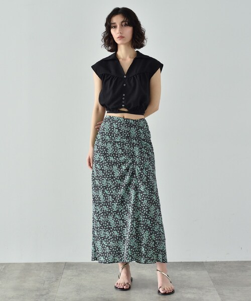 CODE A（コードエー）の「waist ribbon blouse（シャツ/ブラウス・レディース・ブラック/ホワイト・00）」の7枚目の写真