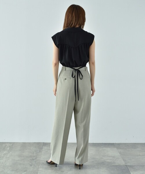 CODE A（コードエー）の「waist ribbon blouse（シャツ/ブラウス・レディース・ブラック/ホワイト・00）」の10枚目の写真