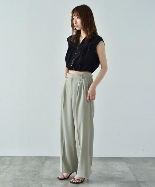 CODE A（コードエー）の「waist ribbon blouse（シャツ/ブラウス・レディース・ブラック/ホワイト・00）」の11枚目の写真